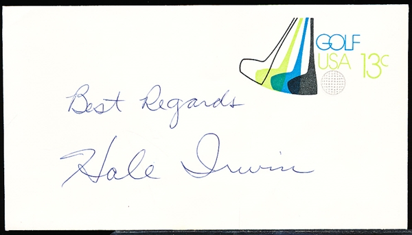 Autographed Hale Irwin Golf USA 13 Cent Envelope