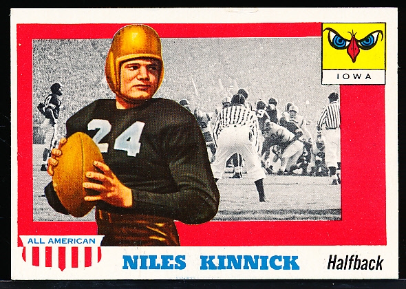 1955 Topps All American Football- #6 Niles Kinnick, Iowa