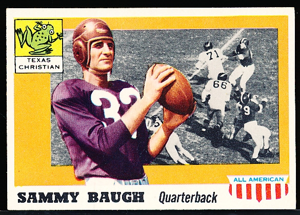 1955 Topps All American Football- #20 Sammy Baugh, Texas Christian