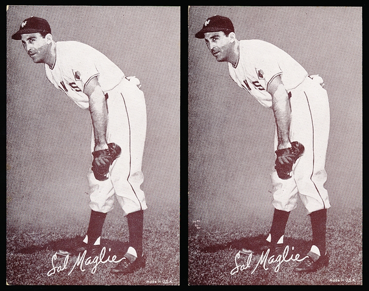 1947- 66 Baseball Exhibits- Sal Maglie- 2 Cards