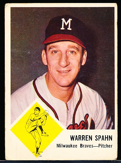 1963 Fleer Baseball- #45 Warren Spahn, Braves