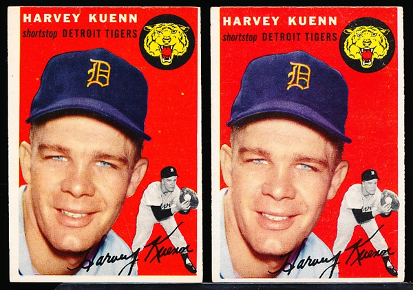 Lot Detail 1954 Topps Bb 25 Harvey Kuenn RC Tigers 2 Cards