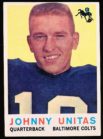 1959 Topps Football- #1 John Unitas, Colts