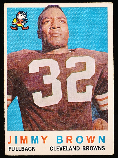 1959 Topps Football- #10 Jimmy Brown, Browns- 2nd Year Card!