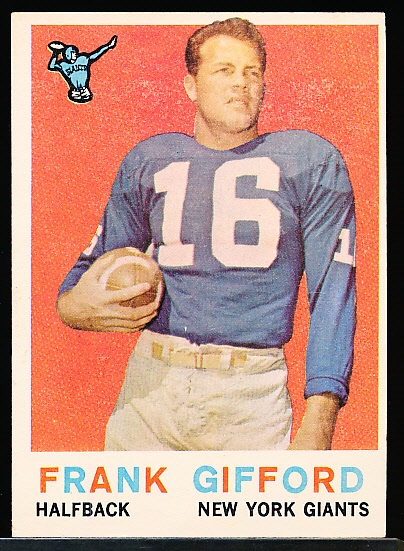 1959 Topps Football- #20 Frank Gifford, Giants