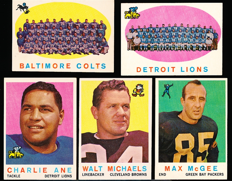 1959 Topps Football- 13 Diff
