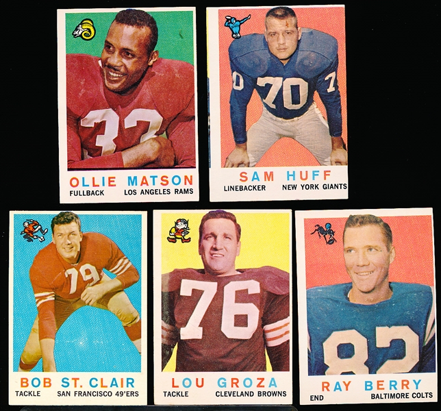 1959 Topps Football- 5 Diff