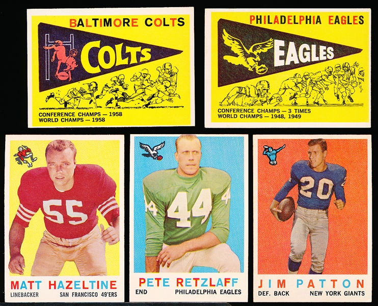 1959 Topps Football- 13 Diff