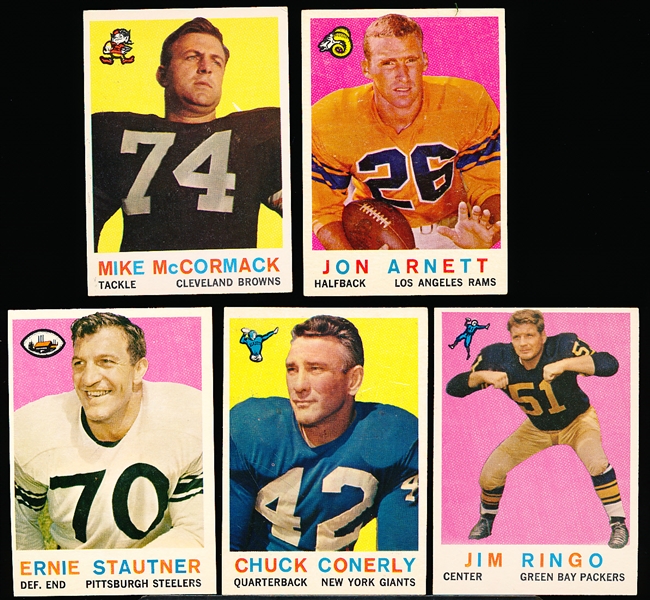 1959 Topps Football- 5 Diff