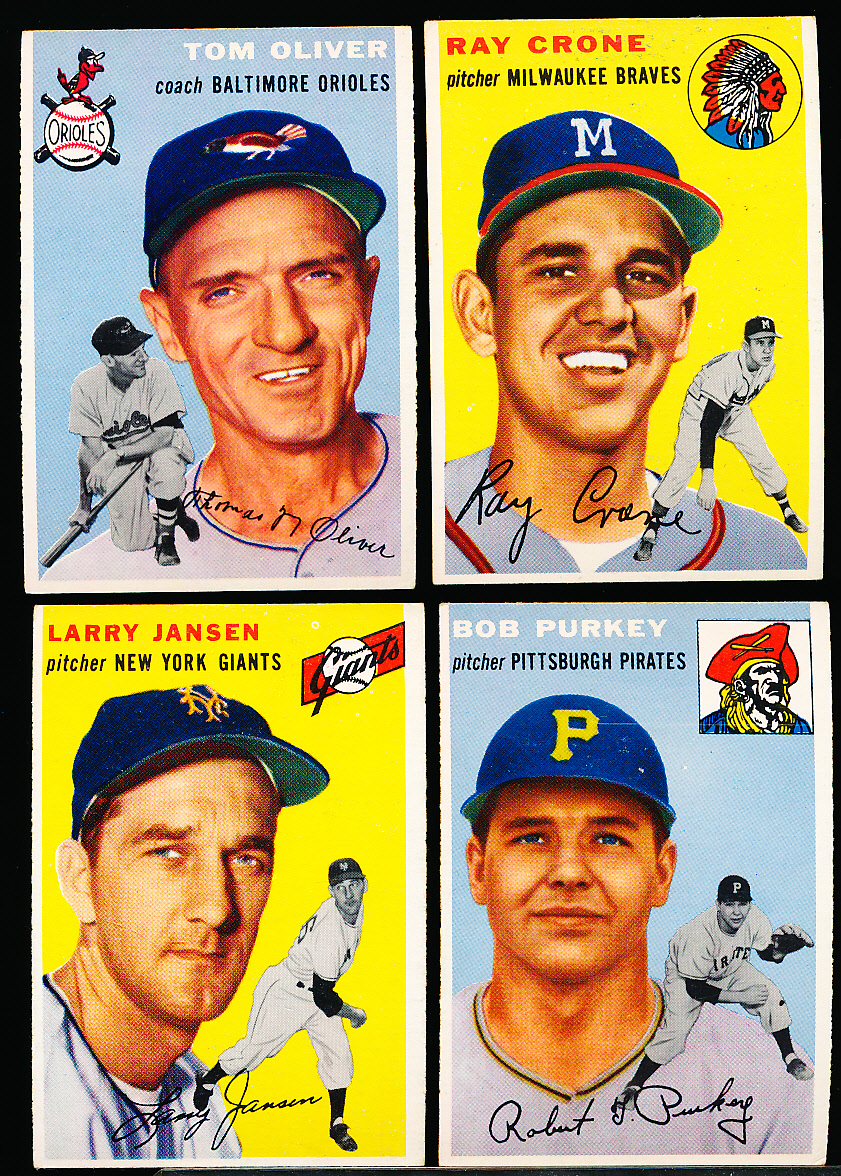 Lot Detail 1954 Topps Baseball 4 Diff