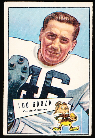 1952 Bowman Football Small- #105 Lou Groza, Cleveland Browns