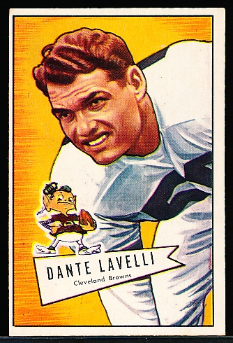 1952 Bowman Football Small- #128 Dante Lavelli, Browns