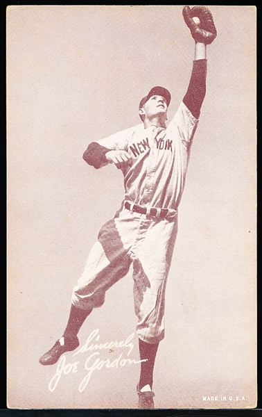 1939-46 Baseball Salutation Exhibit- Sincerely, Joe Gordon, New York