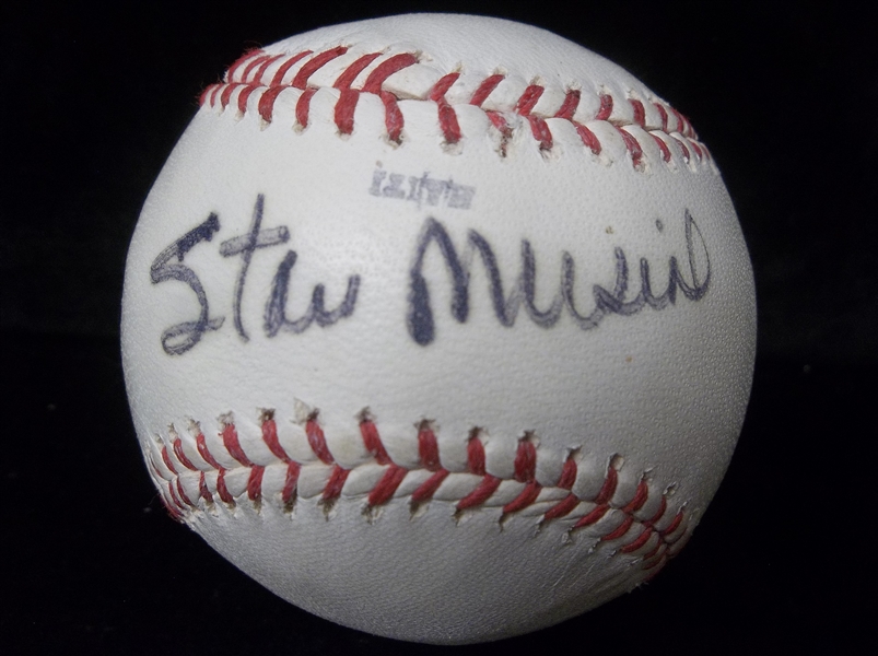 Lot Detail Autographed Stan Musial Official League Baseball Signed Twice