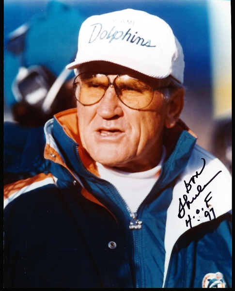 Autographed Don Shula Miami Dolphins NFL Color 8” x 10” Photo