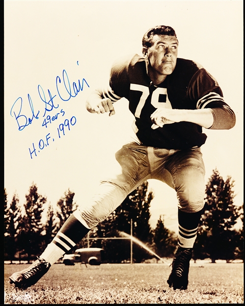 Autographed Bob St. Clair San Francisco 49ers NFL B/W 8” x 10” Photo