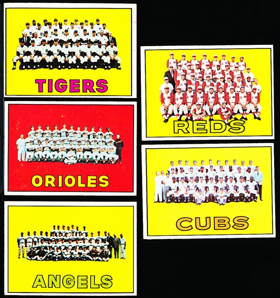 1967 Topps Baseball- 5 Diff Team Cards