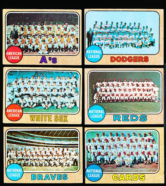 1968 Topps Bb- 6 Diff Team Cards