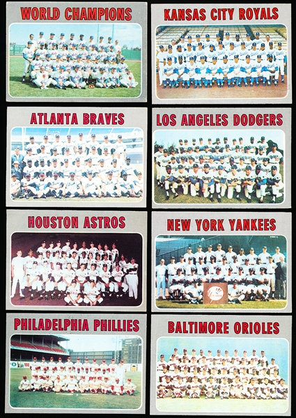 1970 Topps Baseball- 8 Diff Team Cards