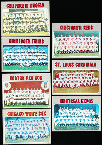 1970 Topps Bb- 7 Diff Team Cards