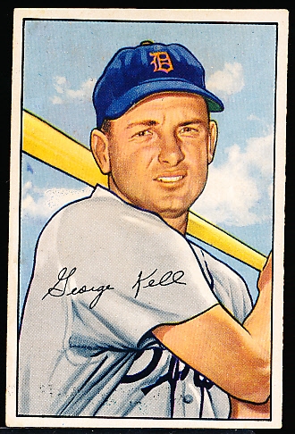 1952 Bowman Bb- #75 George Kell, Tigers