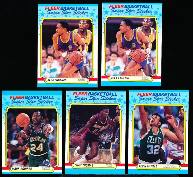 1988-89 Fleer Bask- 5 Stickers