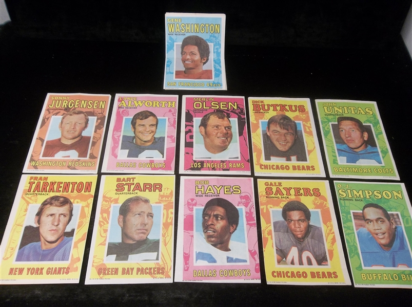 Lot Detail Topps Football Poster Inserts Diff