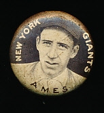 1910-12 P2 Sweet Caporal Baseball Pin- Ames, NY Giants