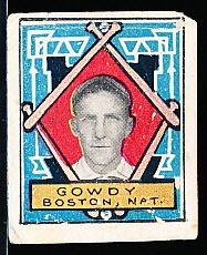 1911 Helmar Baseball Stamp- Gowdy, Boston, Nat.