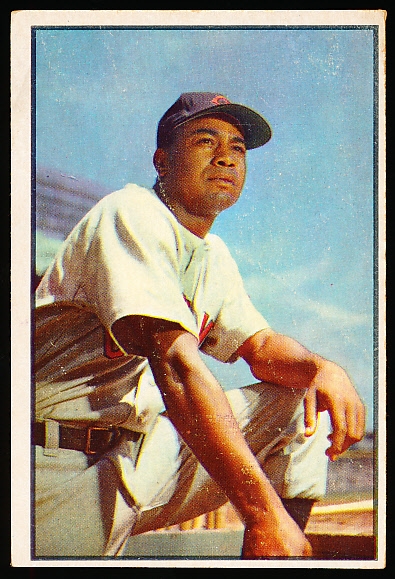 1953 Bowman Color Baseball- #40 Larry Doby, Cleveland Indians