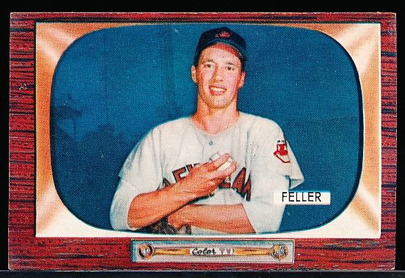 1955 Bowman Baseball- #134 Bob Feller, Indians