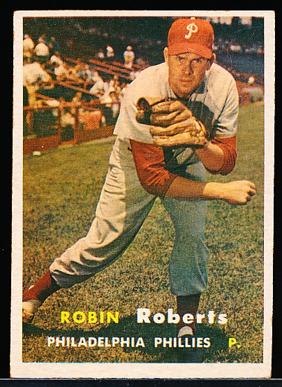 1957 Topps Bb- #15 Robin Roberts, Phillies