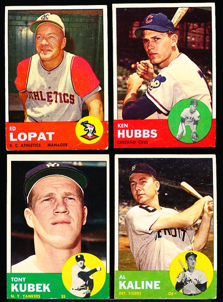 1963 Topps Baseball- 4 Diff