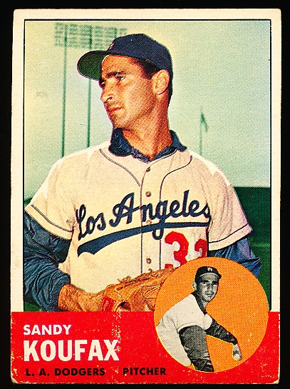 1963 Topps Baseball- #210 Sandy Koufax, Dodgers