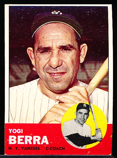 1963 Topps Baseball- #340 Yogi Berra, Yankees