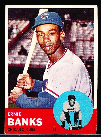 1963 Topps Baseball- #380 Ernie Banks, Cubs