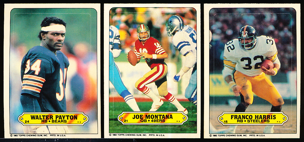 Lot Detail Topps Football Insert Stickers Complete Set Of