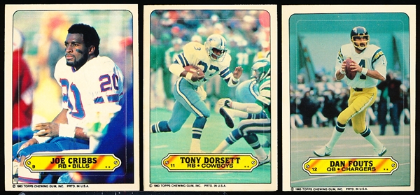 Lot Detail 1983 Topps Football Insert Stickers 40 Stickers