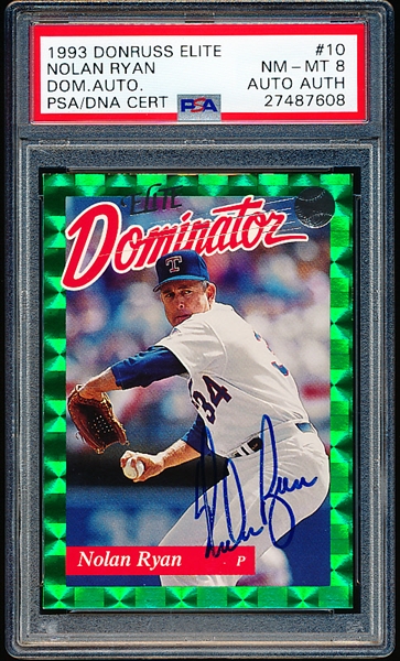 Lot Detail Donruss Elite Baseball Dominator Auto Nolan Ryan