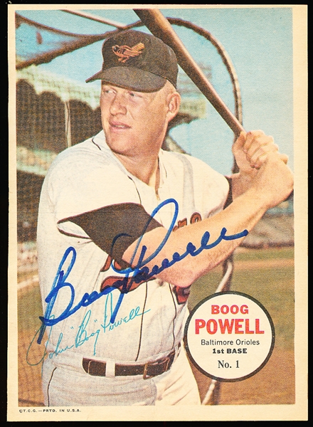Autographed 1967 Topps Posters Bsbl. #1 Boog Powell