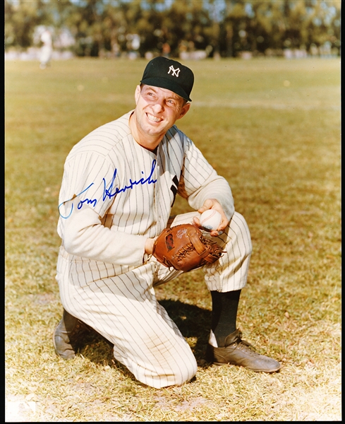 Autographed Tommy Henrich New York Yankees MLB Color 8” x 10” Photo