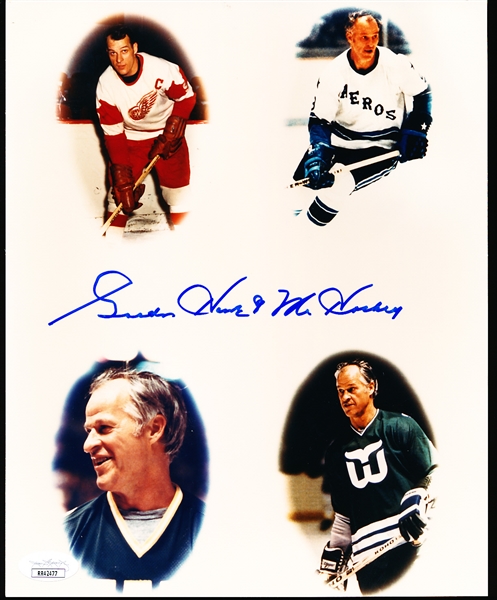 Autographed Gordie Howe NHL/ WHA Color 8” x 10” Photo- JSA Certified