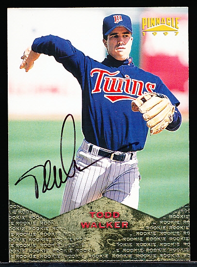 Lot Detail Autographed 1997 Pinnacle Bsbl 171 Todd Walker Twins