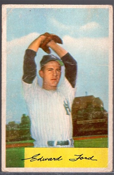1954 Bowman Baseball- #177 Whitey Ford, Yankees