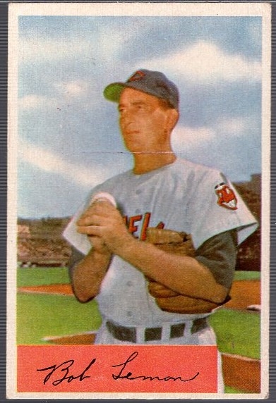 1954 Bowman Baseball- #196 Bob Lemon, Indians