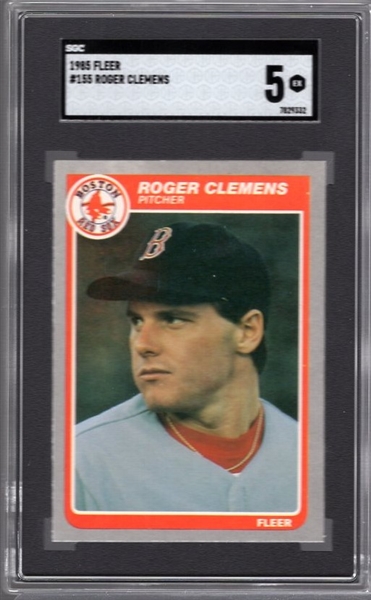 Lot Detail 1985 Fleer Baseball 155 Roger Clemens Red Sox SGC 5 Ex