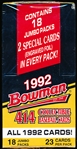1992 Bowman Baseball- One Unopened Jumbo Pack Box