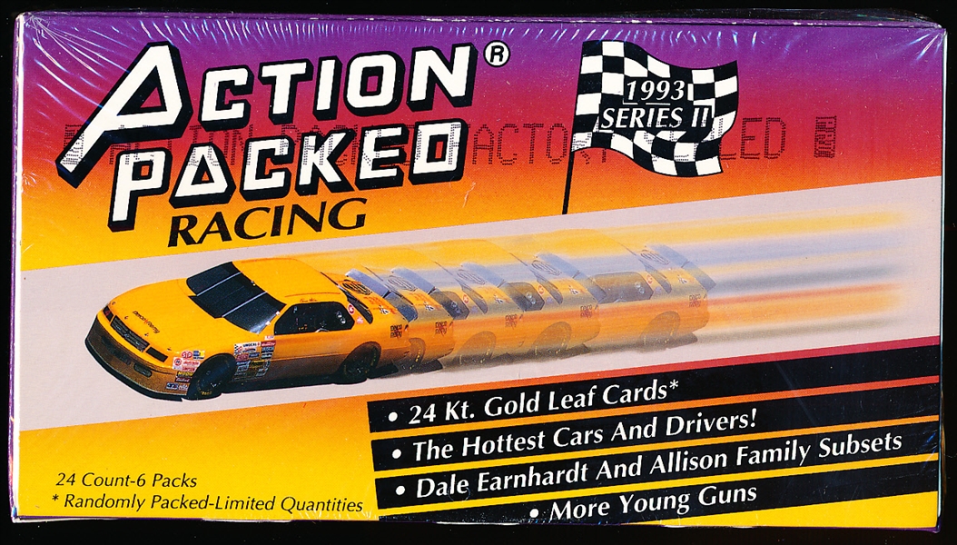 1993 Action Packed NASCAR- 1 Unopened Factory Sealed Series 2 Box