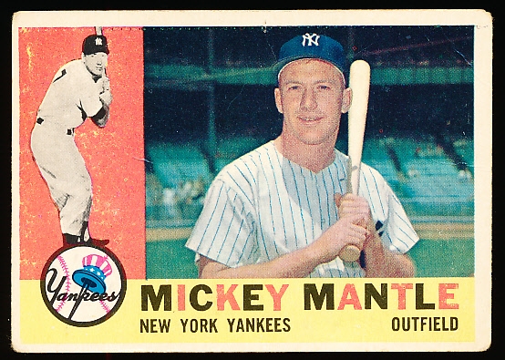 Lot Detail 1960 Topps Baseball 350 Mickey Mantle Yankees