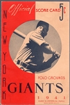 1941 New York Giants Baseball Program vs. Brooklyn